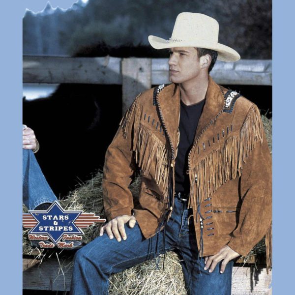 Chaps Cowboy En Cuir Daim à Franges - Équipement Rodéo Artisanal - Homme