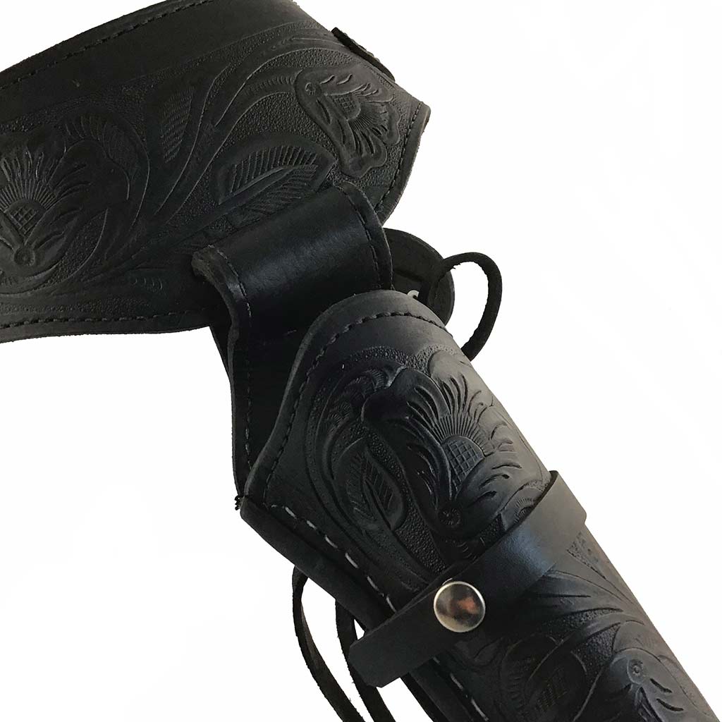 Sacoche holster en cuir noir pour homme - Les Heures du Cuir