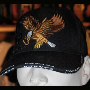 Casquette aigle noir USA-western-country Homme, Femme
