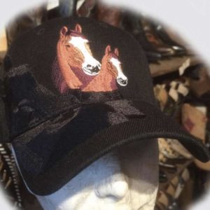 Casquette cheval noir USA-western-country Homme, Femme