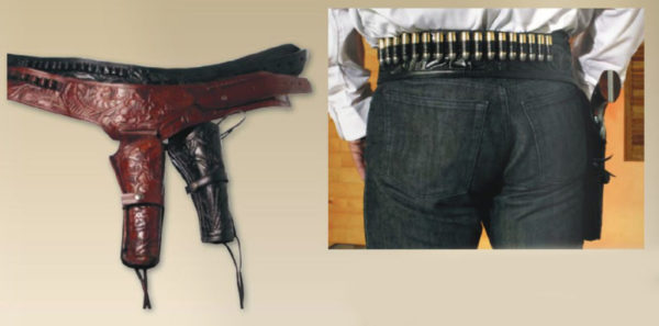 REF: GB-45 CHOCO Holsters western marron country en cuir made in Mexique