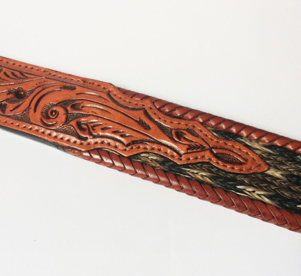 Ceinture western en cuir et crin de cheval homme/femme ...