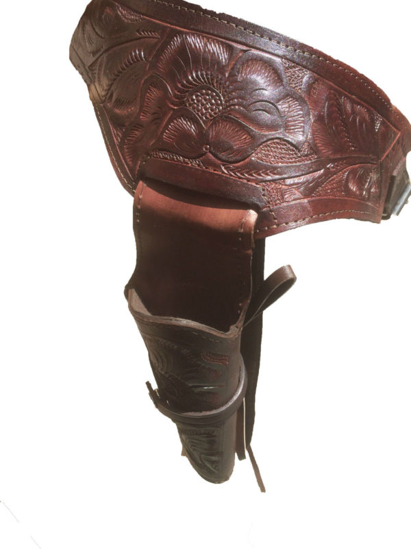 REF: GB-45 CHOCO Holsters western marron country en cuir made in Mexique