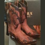 10285 santiag sendra cuir marron country western Femme