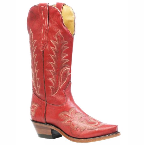 Bottes Western Femme Boulet - Bout Pointu Marron - Cuir Véritable - Canada