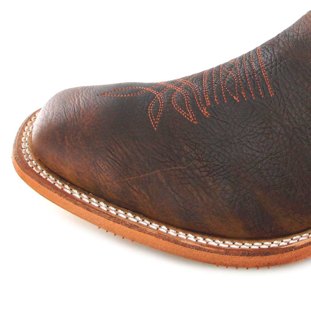 Bottes Western Outlaw Old West – Femme – Cuir Marron – Bout Carré Large – Taille 6.5 US