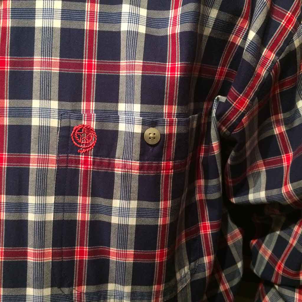 Wrangler - Chemise à carreaux style western - Blanc/rouge
