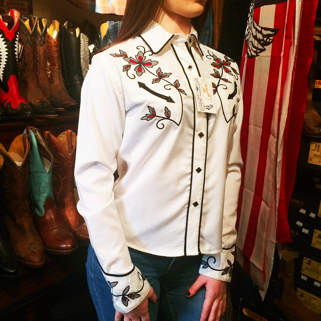 Chemise western vintage à rayures funky Panhandle Slim - convient à M/L - cow-boy des années 90 - France