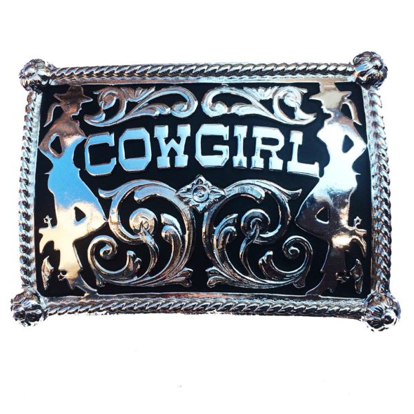 Boucle De Ceinture Western La Joya Homme/femme Argent/noir Ref GS-55 (Neuve)