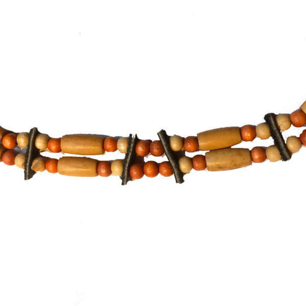 Collier os 2 rangées  AMERINDIEN HURON 5 Nations Canada.