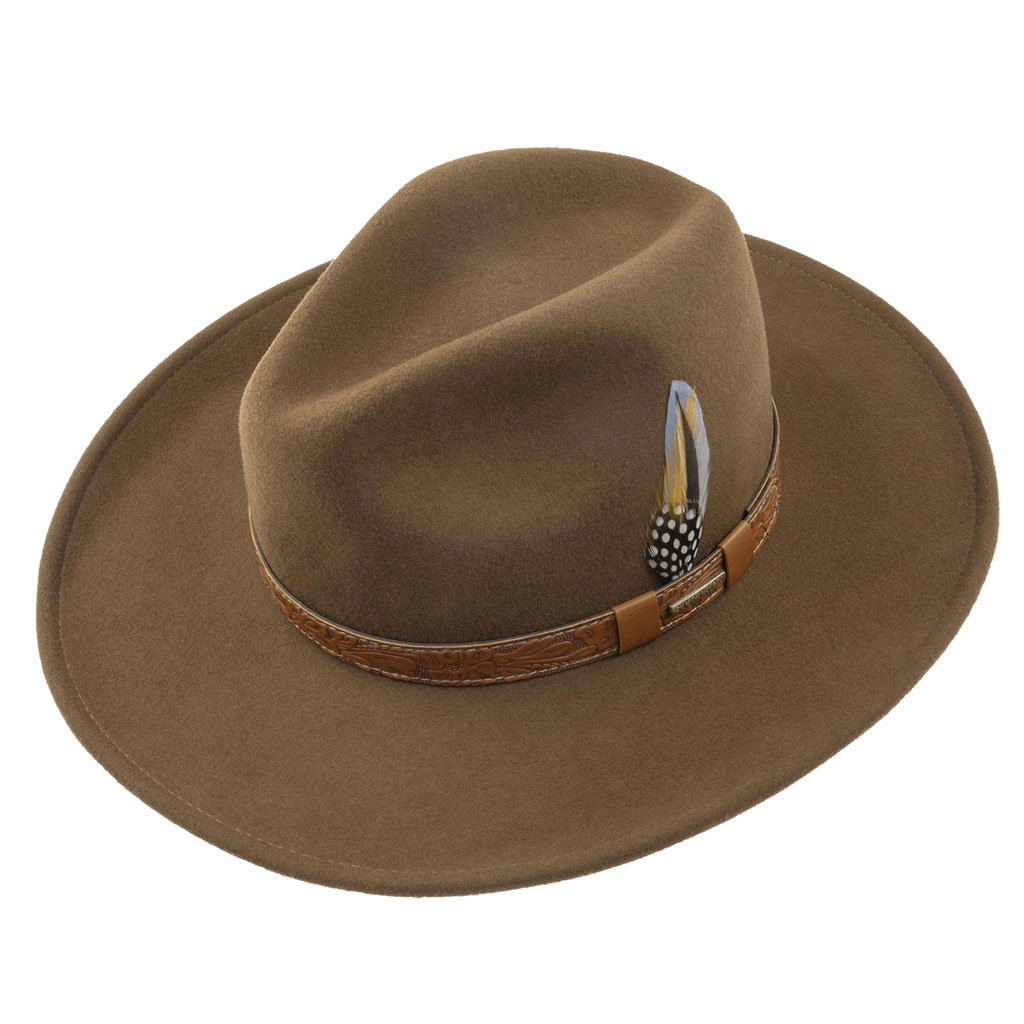 REF:2798001 STETSON CHAPEAU WIDE BRIM WESTERN VITAFELT MARRON