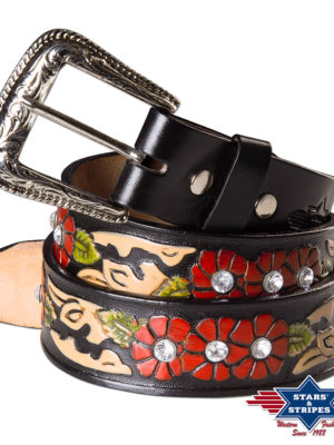 Ceintures western country en cuir STARS /& STRIPES **PROMO**
