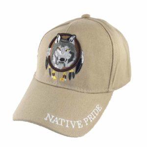 ref CASQ02BGE CASQUETTE USA WESTERN COUNTRY loup color beige homme/femme