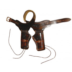 Ref 704 Ceinturon cuir pour colt - Holster double DENIS HOMME/FEMME