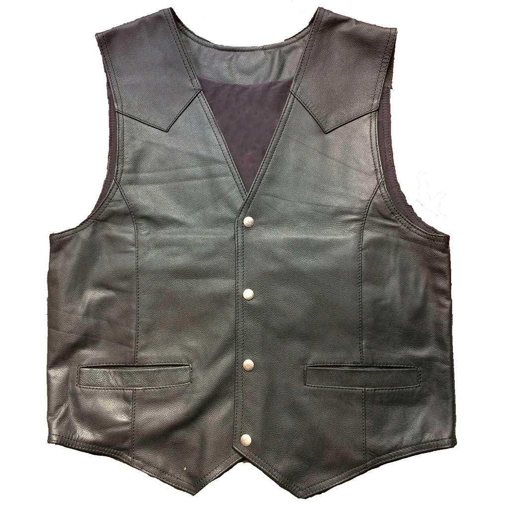 gilet western cuir