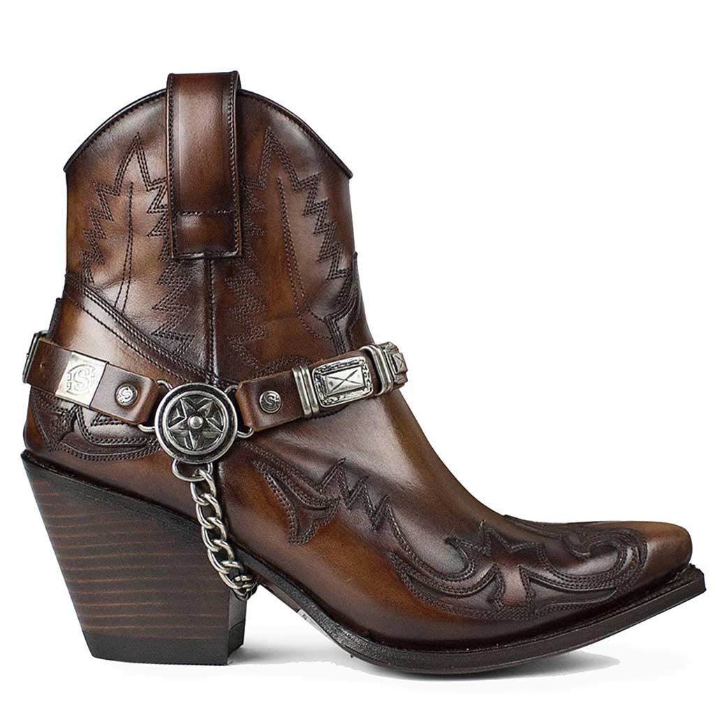 Sangle Pour Bottes Sendra Arnes En Cuir Marron - Taille Unique Pour Homme, Fabriquée En Espagne