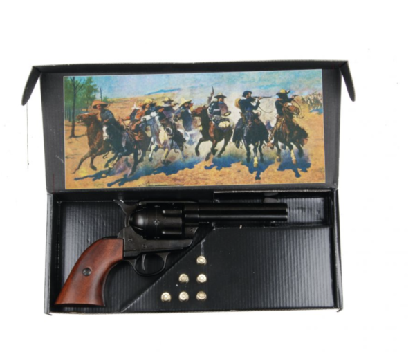 ref: P1/1186/N REVOLVER CAVALERIE USA 1873 + BOITE + BALLES homme/femme