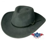 ref DINGO Chapeau gris 100% FEUTRE STARS & STRIPES Western/Country homme/femme