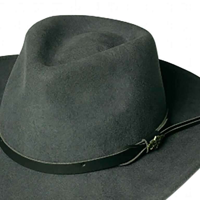 ref DINGO Chapeau gris 100% FEUTRE STARS & STRIPES Western/Country homme/femme – Image 2