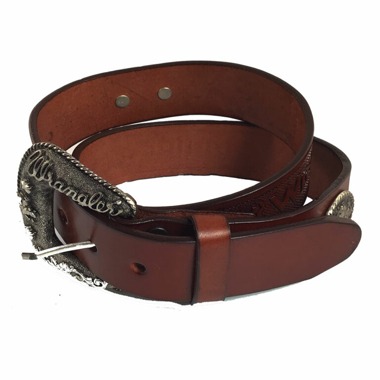 ref 10032022 ceinture marron Wrangler country cuir homme femme