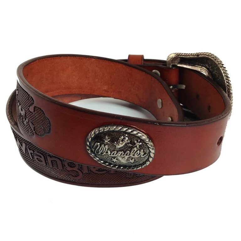ref 10032022 ceinture marron Wrangler country cuir homme femme – Image 3