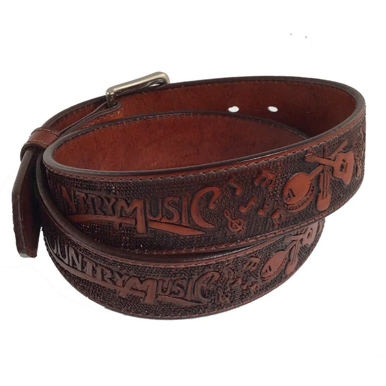 ref 10032022 ceinture marron-COUNTRY-MUSIC-COUNTRY cuir homme femme – Image 2