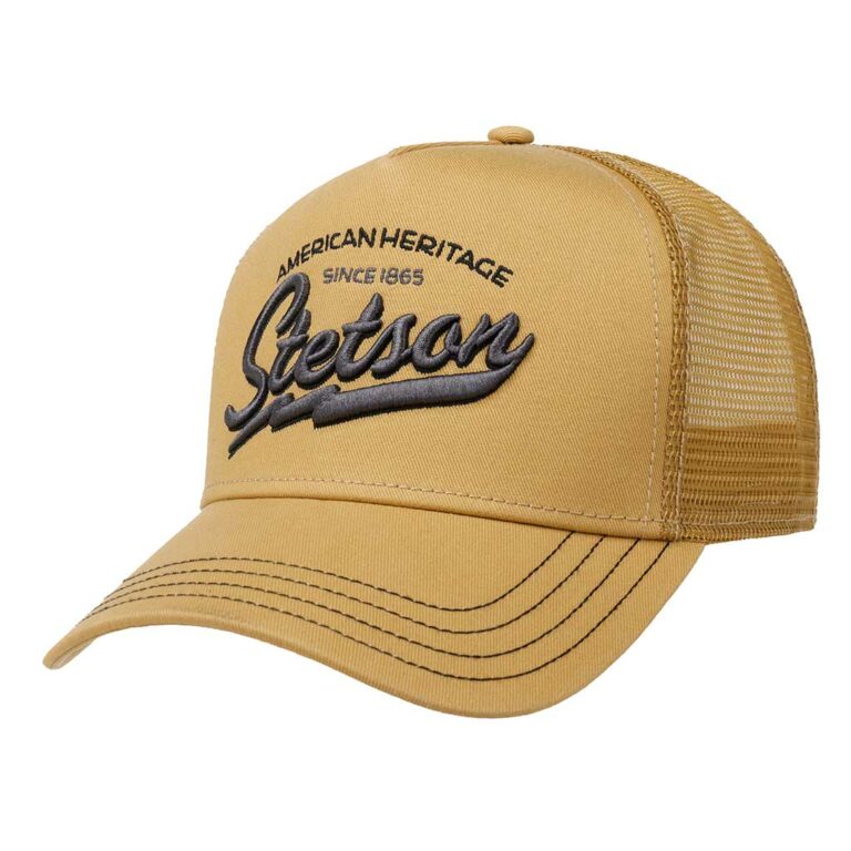 ref 7751171 Casquette Trucker American Heritage Classic color marron camel STETSON Western homme, femme