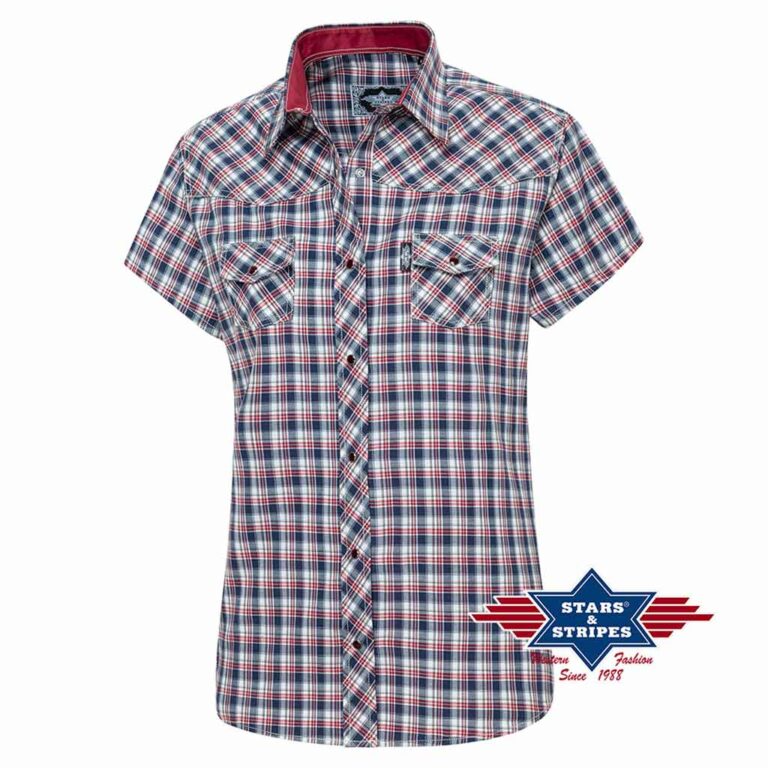 ref CAROLINE Chemises occidentale country western Stars and Stripes femmes