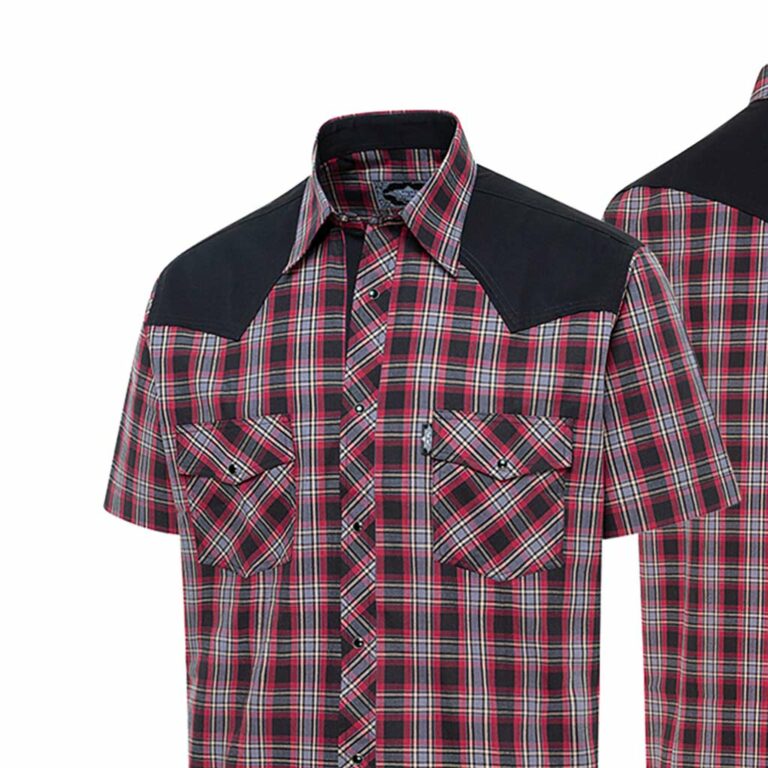 ref Y-08 Chemises occidentale country western Stars and Stripes hommes – Image 2
