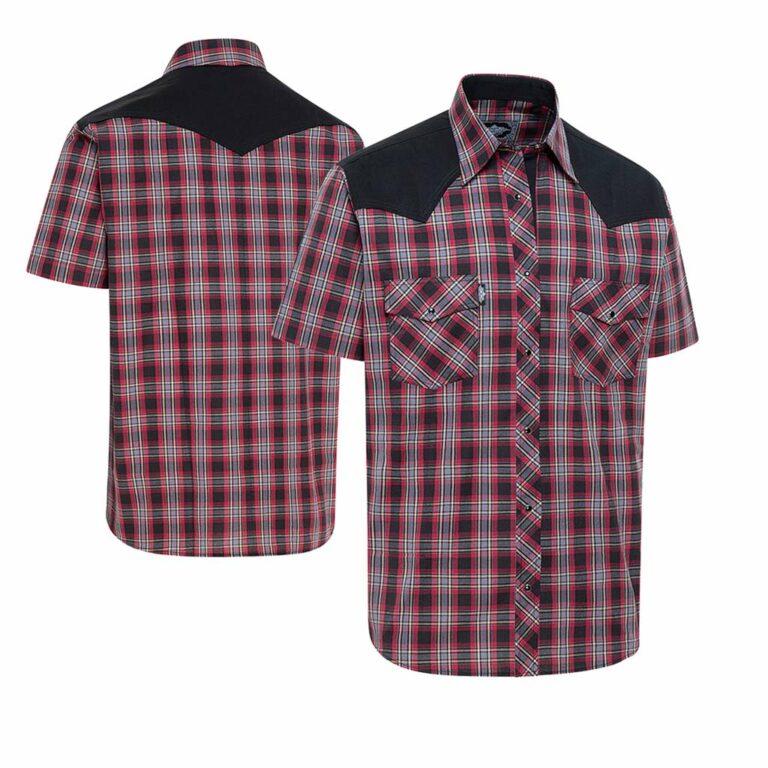 ref Y-08 Chemises occidentale country western Stars and Stripes hommes – Image 3