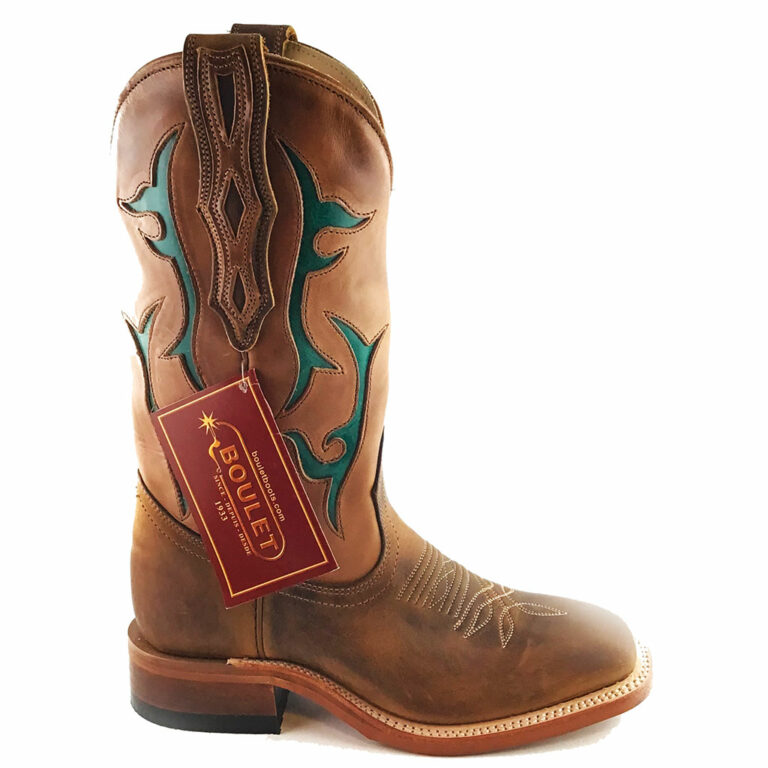 Bottes Western Femme Stetson - Pointure 9.5 (EU 41), Cuir Marron, Brodées, Mexique