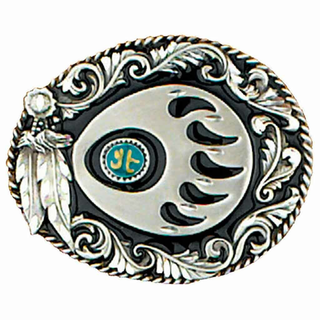 Boucle De Ceinture Western Ovale USA - Finition émaillée Métal Pour Homme, Style Cowboy