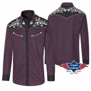 BAKER chemise Stars and Stripes western country Homme