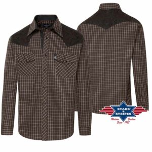 ROGER NOIR chemise Stars and Stripes western country Homme