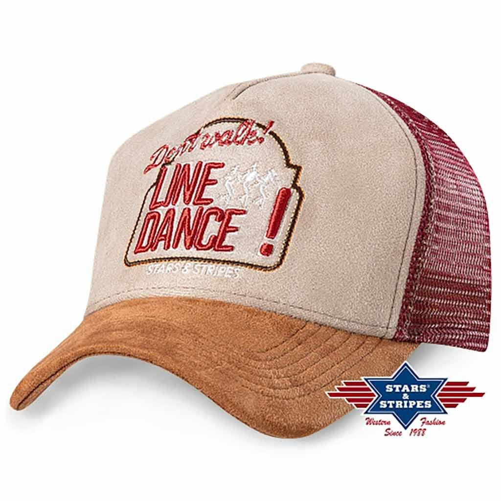 STARS & STRIPES Casquette Trucker Line Dance - Casquette Western Bicolore Avec Broderie Et Look Usé, Multicolore, Taille Unique