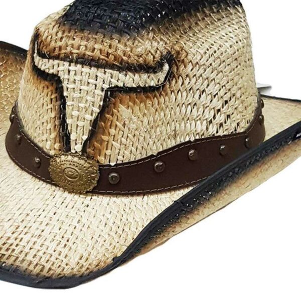 Chapeau de Cowboy Chapeaux de Cowgirl Respirants Décoration Western Chapeau de Soleil Chapeau de Jazz pour Marron