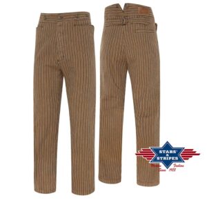 FRANKIE Pantalon marron Old West Stars and Stripes Homme
