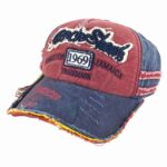 ref CAP-272LP Casquette Trucker rouge/bleu used unisexe