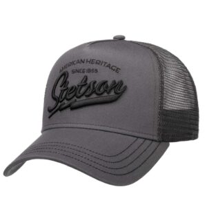 7751171 Casquette Stetson gris trucker cap American heritage unisexe