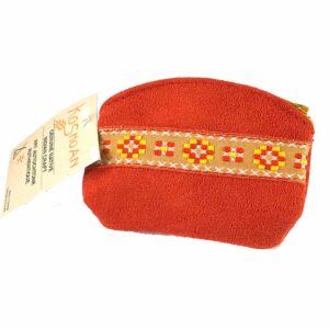 ref 132R Porte monnaie rouge AMERINDIEN HURON 5 Nations Canada