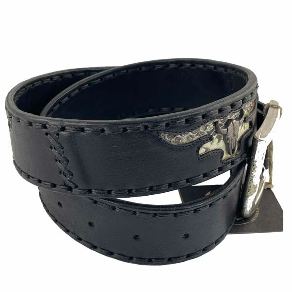 1012 Ceinture SENDRA SALVAJE NOIR western country en cuir noir UNISEXE