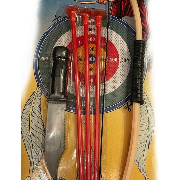 30073 arc 47cm avec 3 flèches et poignard pour enfant