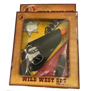 50536 set cowboy revolver bandana et holster noirs pour enfant