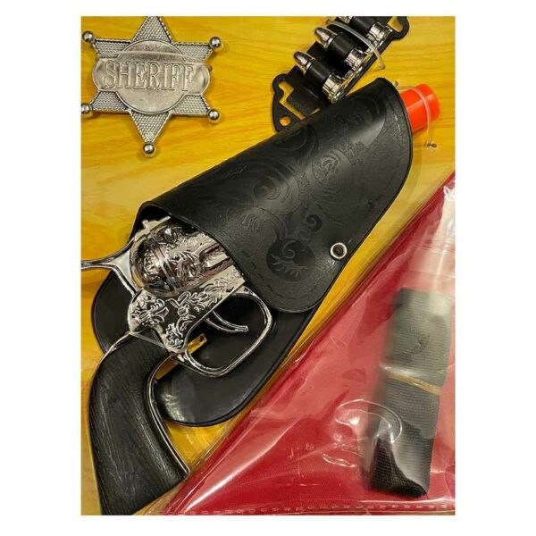 50536 set cowboy revolver bandana et holster noirs pour enfant
