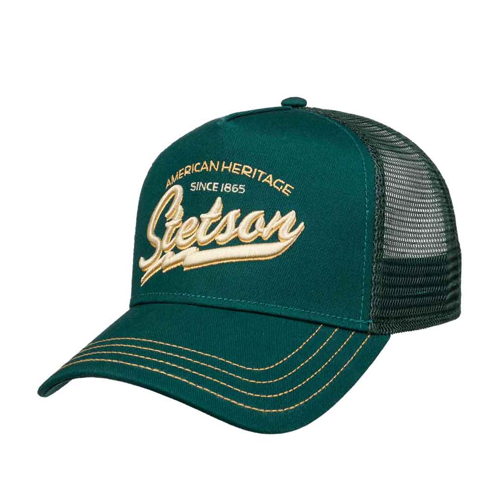 Casquette Stetson Trucker Cap AMERICAN HERITAGE color vert Anglais unisexe 7751171