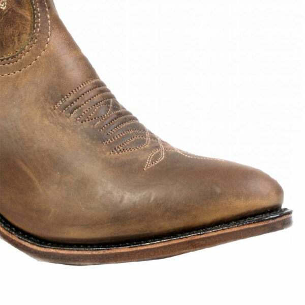 9026 Bottes Boulet Bout cowboy moyen marron femme
