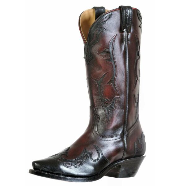 9603 Bottes Boulet western country Bout pointue fushia femme
