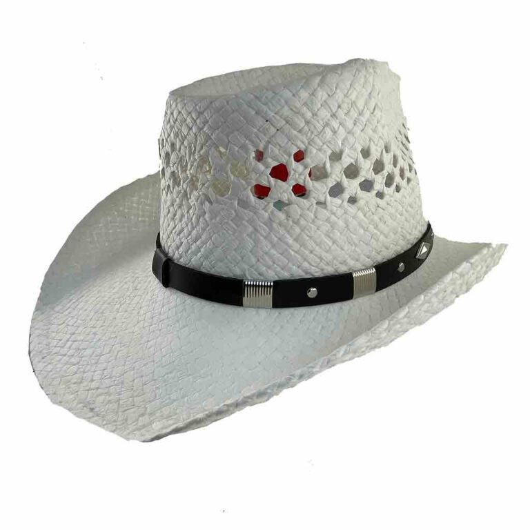 SHT16299 Chapeau cowboy country blanc used unisexe – Image 2