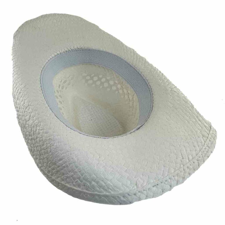 SHT16299 Chapeau cowboy country blanc used unisexe – Image 3