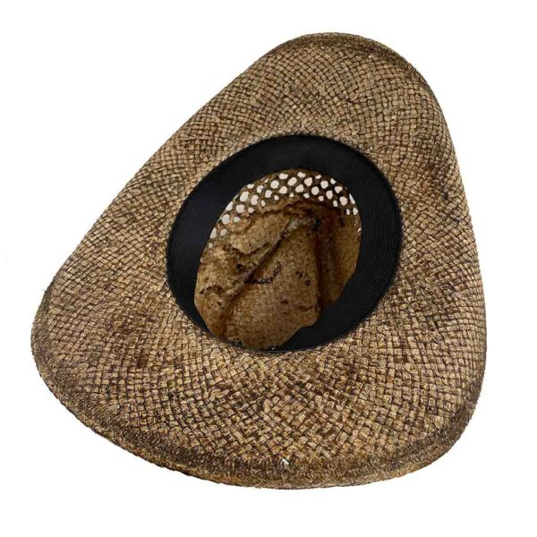 modest-6899BR Chapeau cowboy country paille marron used unisexe